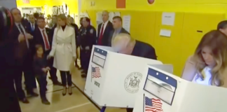 The Trumps on voting day