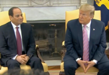 Trump in a bilateral meeting with Egypt's President el-Sisi
